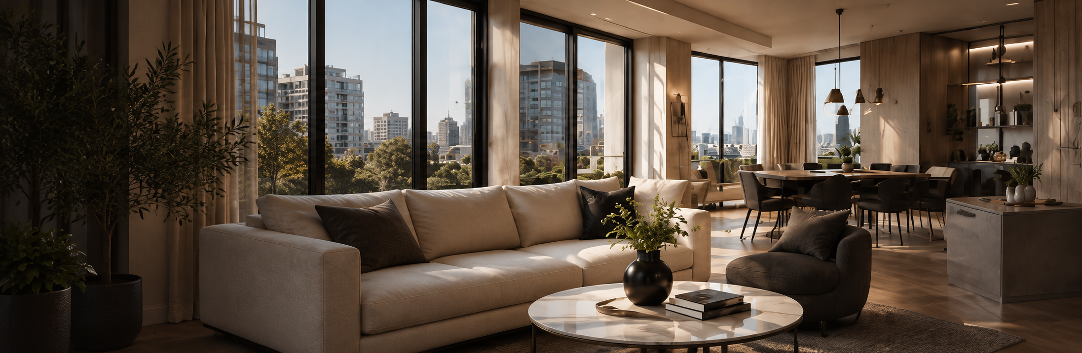 A beautifully renovated and furnished living room by ARONE